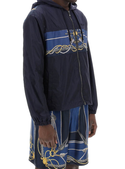 versace nautical hooded jacket