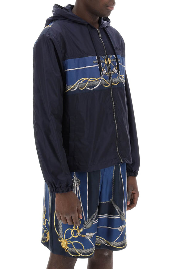 versace nautical hooded jacket