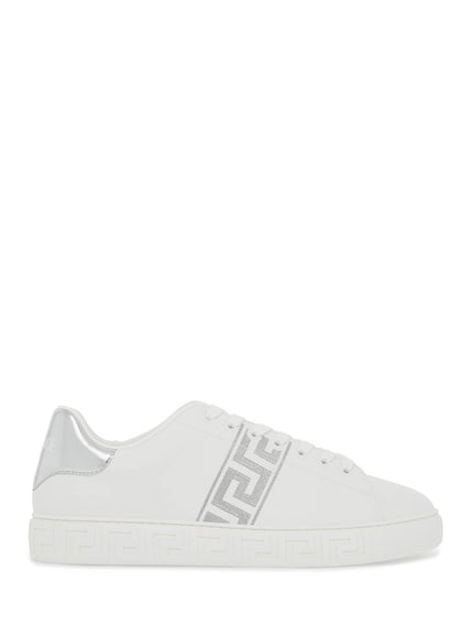 Versace embroidered greek pattern sneakers in