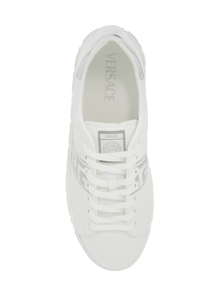 Versace embroidered greek pattern sneakers in