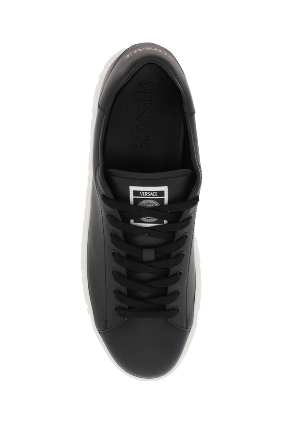 Versace Greca Sneakers In Black