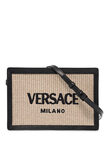 Versace raffia pouch for