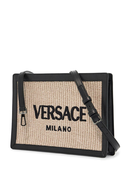 Versace raffia pouch for