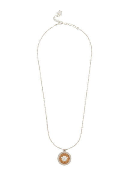 Versace ic crystal necklace with pendant and chain