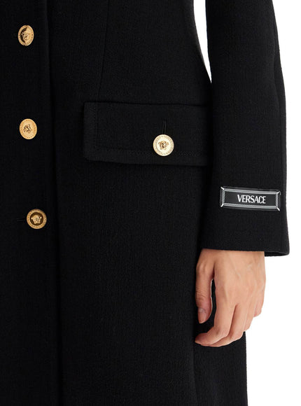 Versace raglan crepe coat