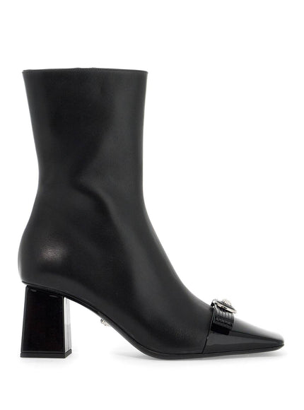 Versace gianni ribbon leather ankle boots with