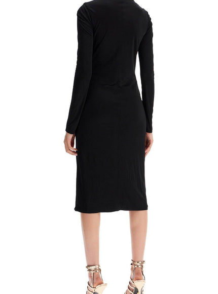 Versace draped jersey dress with