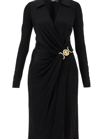 Versace draped jersey dress with