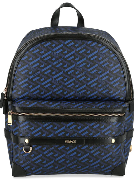 Versace La Greca Coated Canvas Backpack