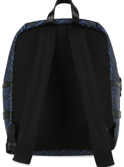 Versace La Greca Coated Canvas Backpack