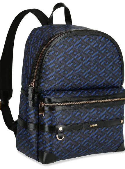 Versace La Greca Coated Canvas Backpack