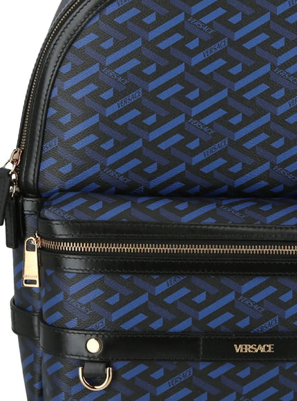 Versace La Greca Coated Canvas Backpack