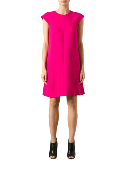 Saint Laurent Fuchsia Cady Shift Dress