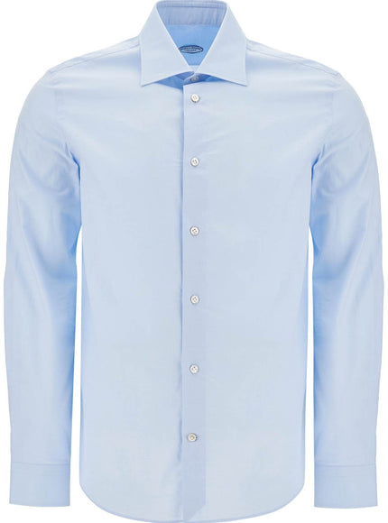 VINCENZO DI RUggIERO slim fit twill shirt for men