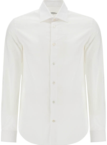 VINCENZO DI RUggIERO slim fit twill shirt for men