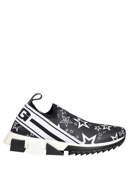 Dolce & Gabbana Black Stars Logo SORRENTO Sneakers Shoes