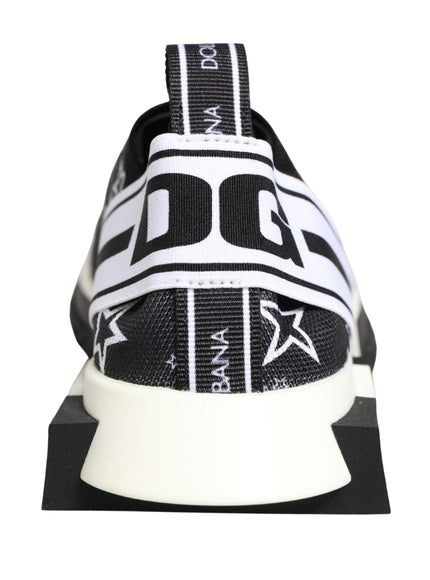 Dolce & Gabbana Black Stars Logo SORRENTO Sneakers Shoes