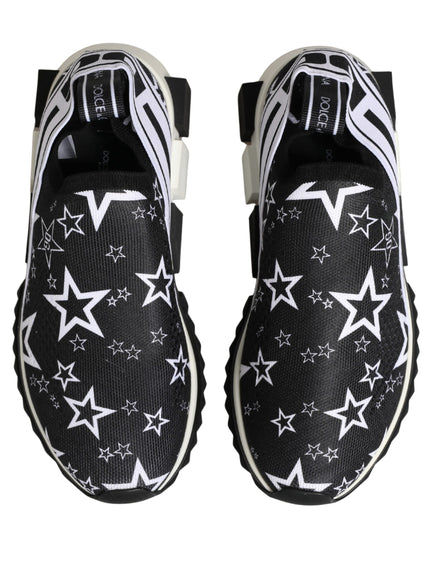 Dolce & Gabbana Black Stars Logo SORRENTO Sneakers Shoes