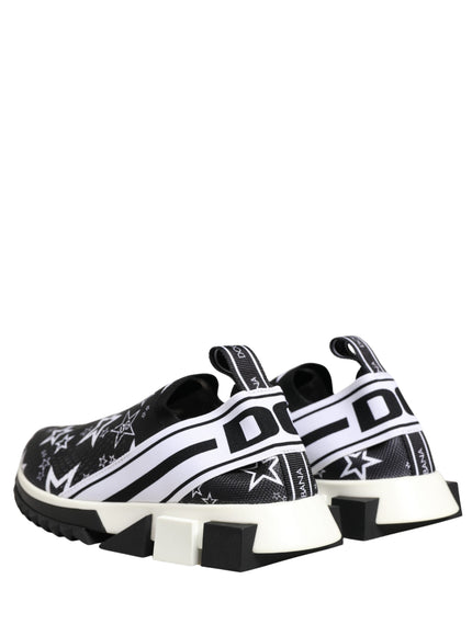 Dolce & Gabbana Black Stars Logo SORRENTO Sneakers Shoes