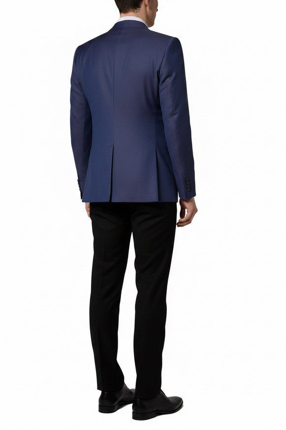 Dolce & Gabbana Navy Wool Double-Breasted Blazer