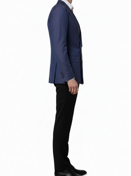 Dolce & Gabbana Navy Wool Double-Breasted Blazer