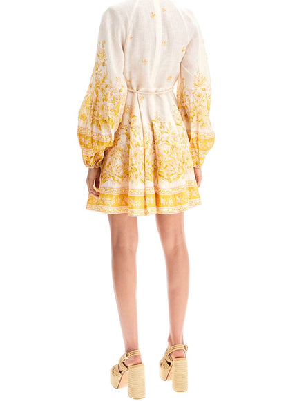 Zimmermann floral linen mini dress with