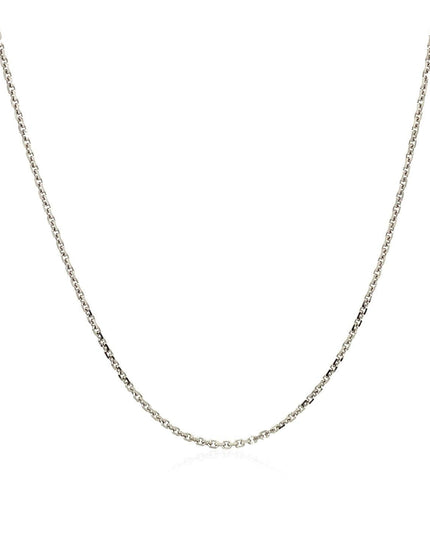 10k White Gold Adjustable Cable Chain 0.9mm - Ellie Belle