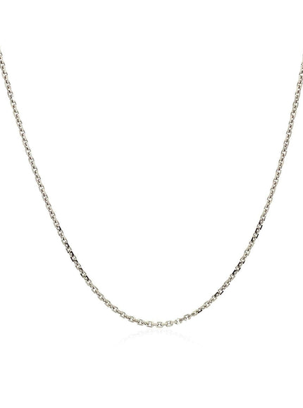 10k White Gold Adjustable Cable Chain 0.9mm - Ellie Belle