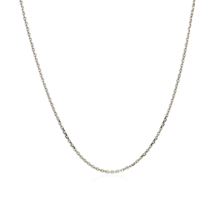 10k White Gold Adjustable Cable Chain 0.9mm - Ellie Belle