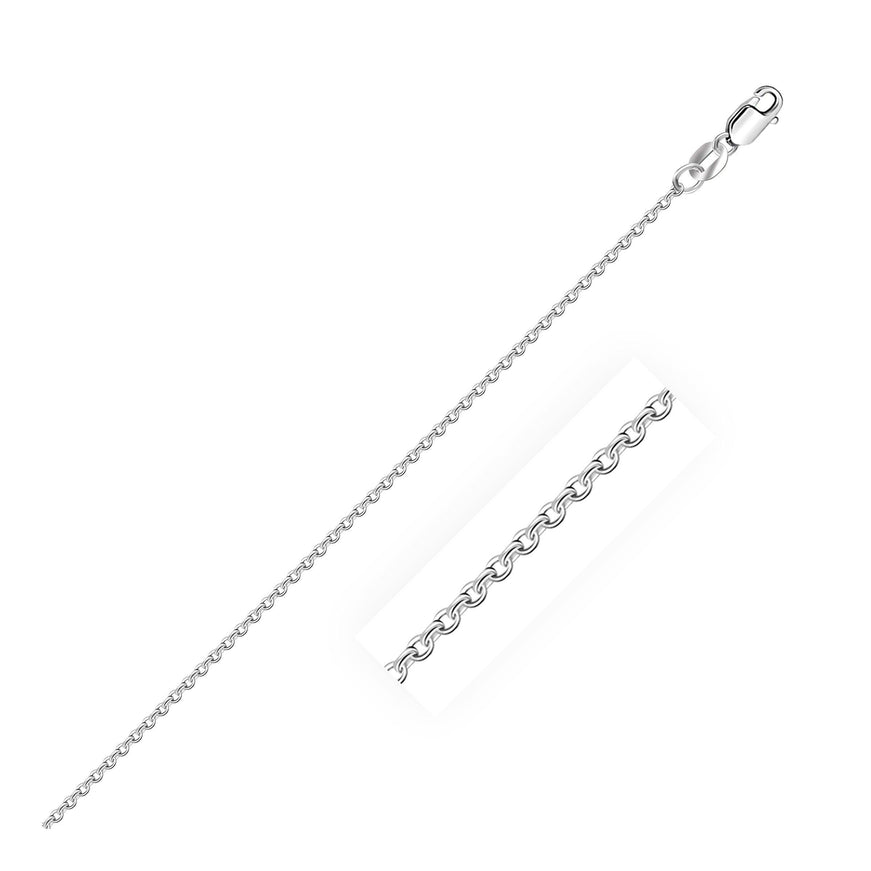 10k White Gold Cable Chain 1.1mm - Ellie Belle