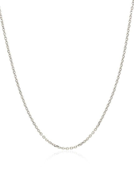 10k White Gold Cable Chain 1.1mm - Ellie Belle