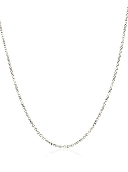 10k White Gold Cable Chain 1.1mm - Ellie Belle