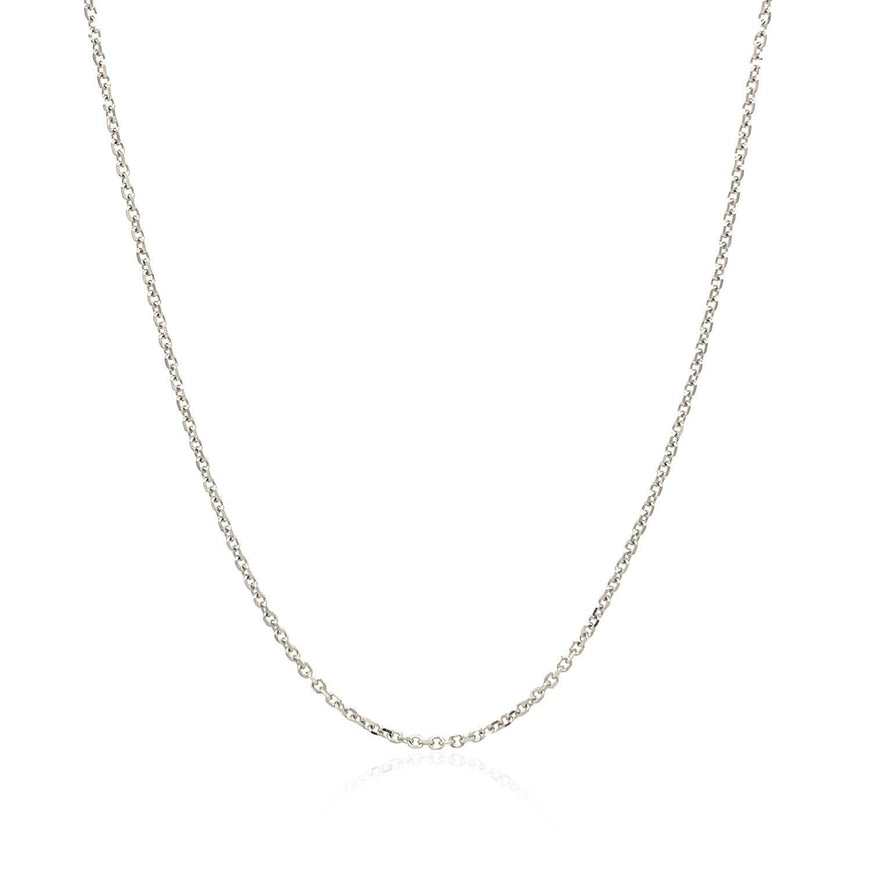 10k White Gold Cable Chain 1.1mm - Ellie Belle