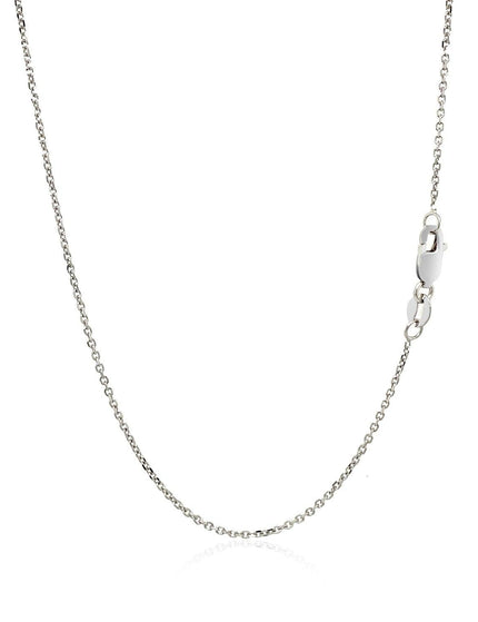 10k White Gold Cable Chain 1.1mm - Ellie Belle