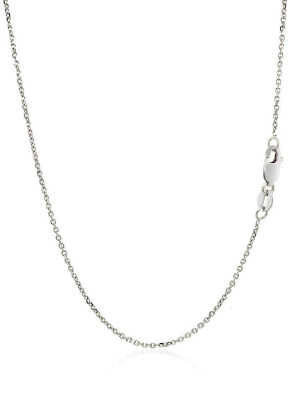 10k White Gold Cable Chain 1.1mm - Ellie Belle