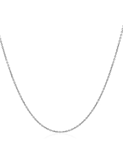 10k White Gold Cable Link Chain 0.5mm - Ellie Belle