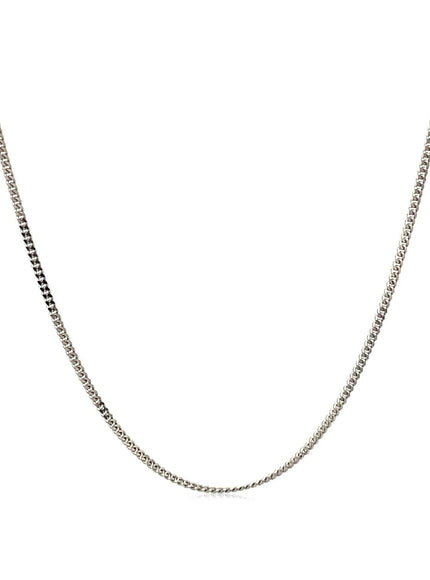 10k White Gold Gourmette Chain 1.0mm - Ellie Belle