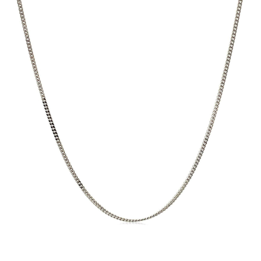 10k White Gold Gourmette Chain 1.0mm - Ellie Belle