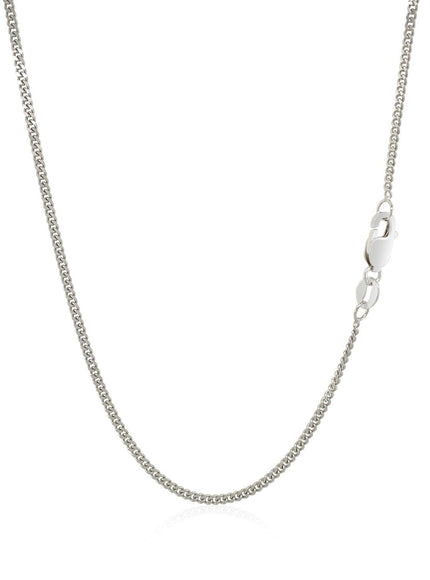 10k White Gold Gourmette Chain 1.5mm - Ellie Belle