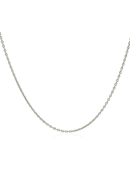 10k White Gold Oval Cable Link Chain 0.97mm - Ellie Belle