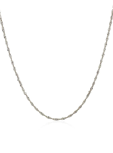 10k White Gold Singapore Chain 1.0mm - Ellie Belle