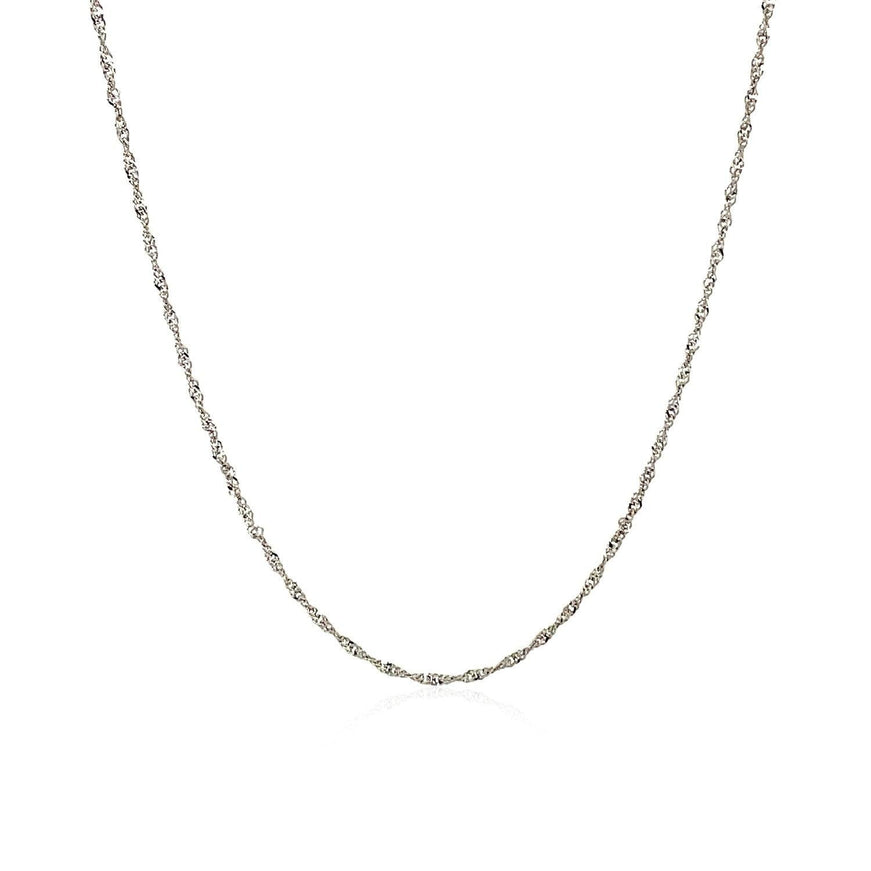 10k White Gold Singapore Chain 1.0mm - Ellie Belle