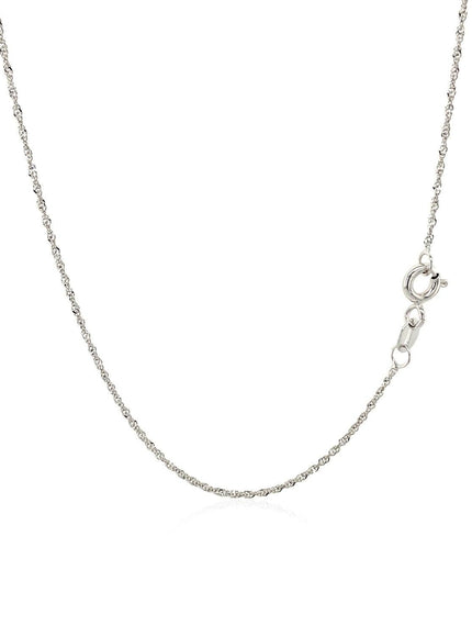 10k White Gold Singapore Chain 1.0mm - Ellie Belle