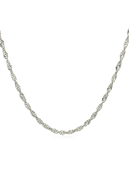 10k White Gold Singapore Chain 1.5mm - Ellie Belle