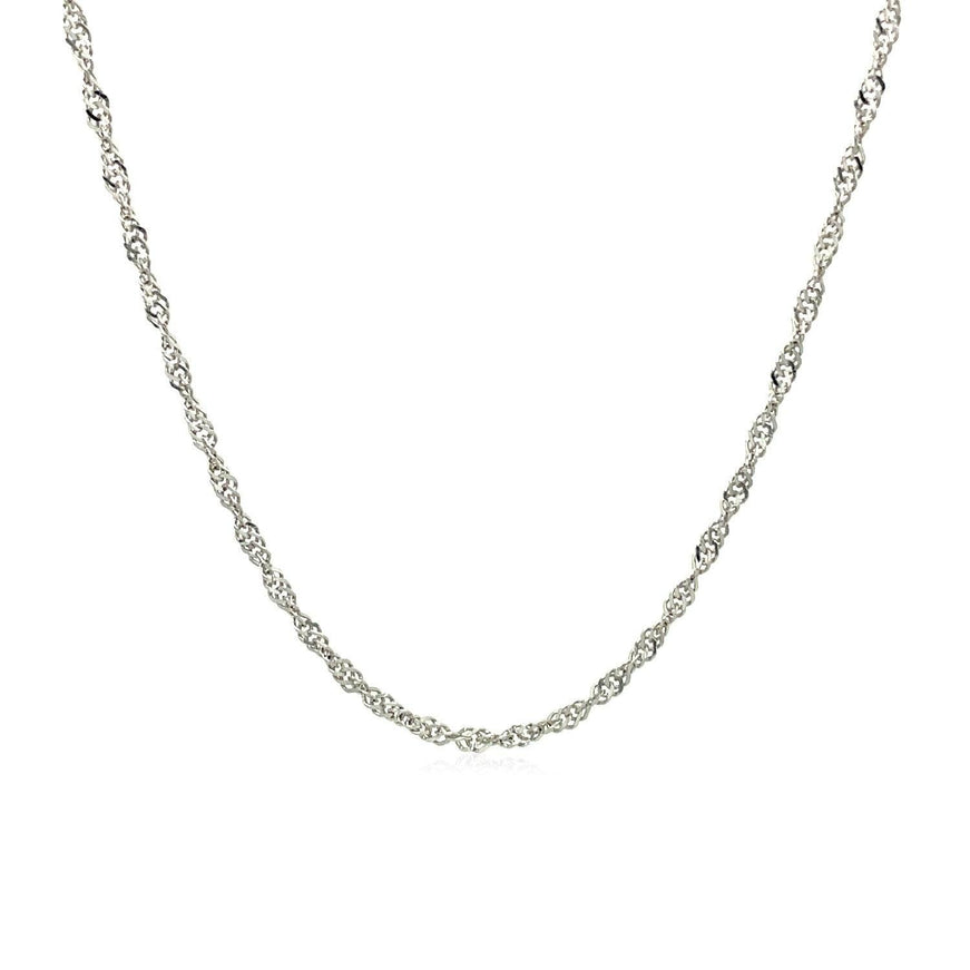 10k White Gold Singapore Chain 1.5mm - Ellie Belle