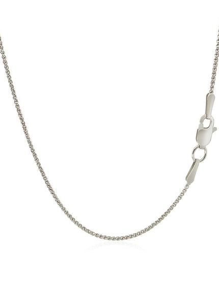 10k White Gold Wheat Chain 1.0mm - Ellie Belle