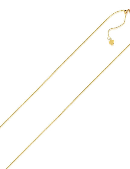 10k Yellow Gold Adjustable Cable Chain 0.9mm - Ellie Belle