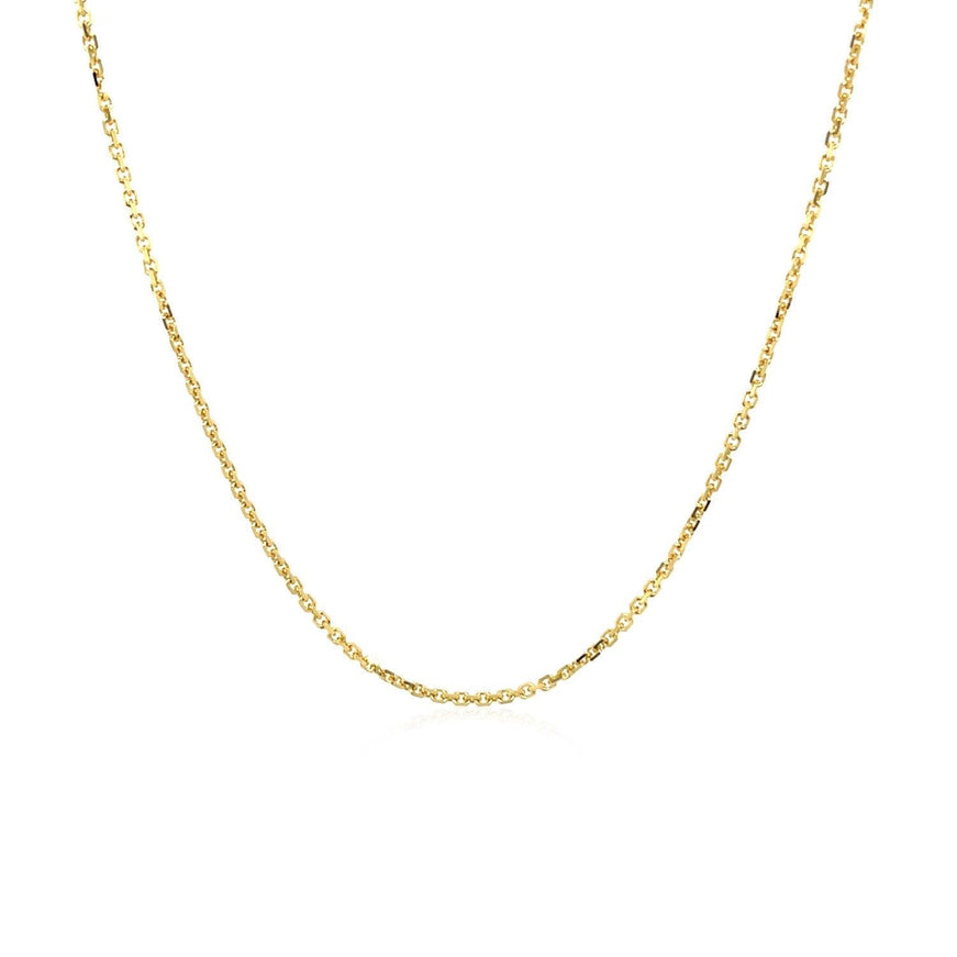 10k Yellow Gold Adjustable Cable Chain 0.9mm - Ellie Belle