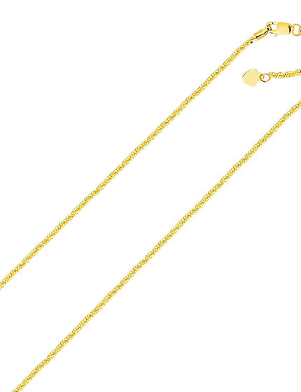 10k Yellow Gold Adjustable Sparkle Chain 1.5mm - Ellie Belle