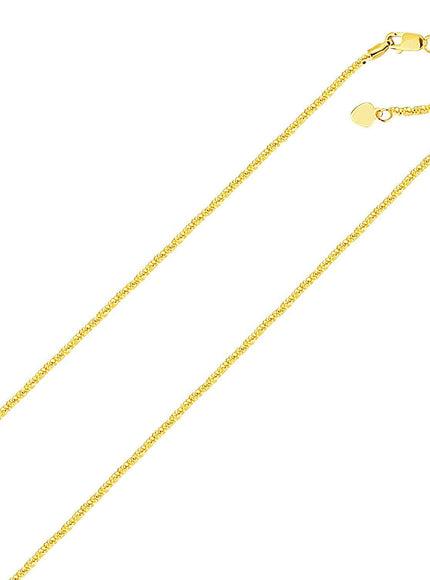 10k Yellow Gold Adjustable Sparkle Chain 1.5mm - Ellie Belle